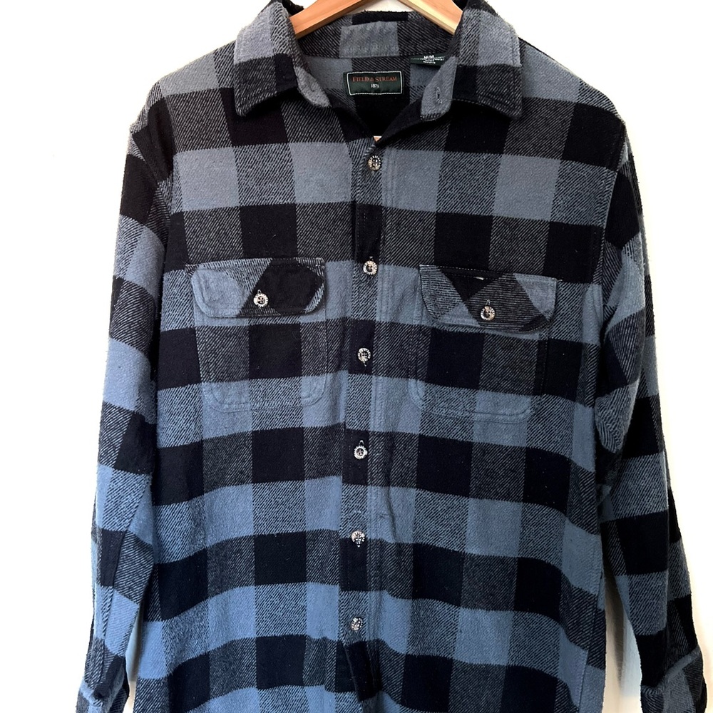 Field and Stream Black and Grey Heavy Flannel Medium